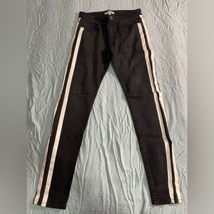 FashionNova Black Striped skinny Jeans